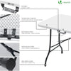 Ensemble table pliante et 2 bancs blanc 180x75x72cm | CH BE LU OFFRE LIMITÉE